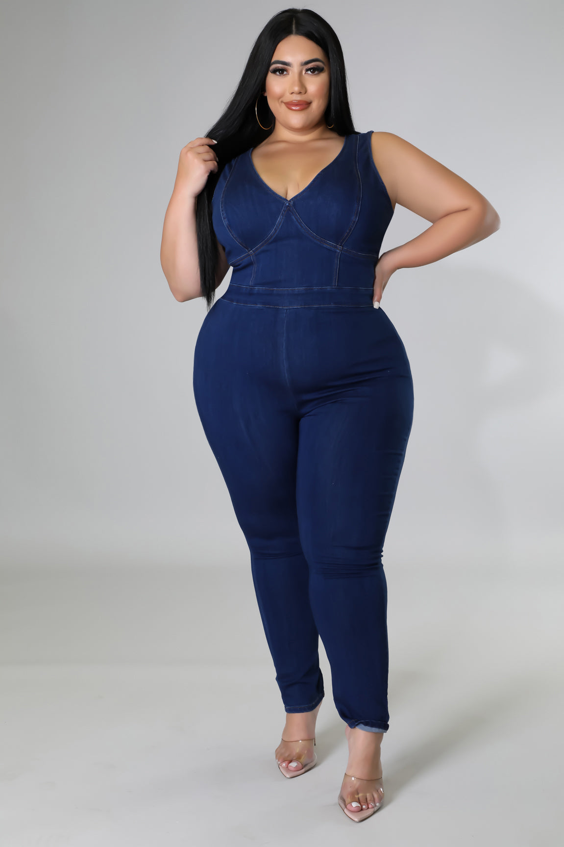 Mimi Denim Stretch Jumpsuit