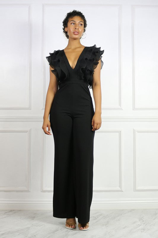Classy V-neck Jumpsuit