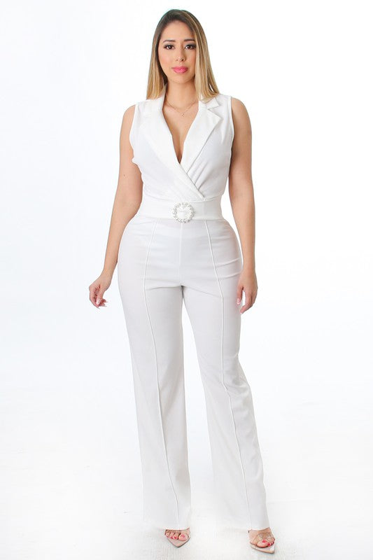 Boss Babe Jumpsuit White