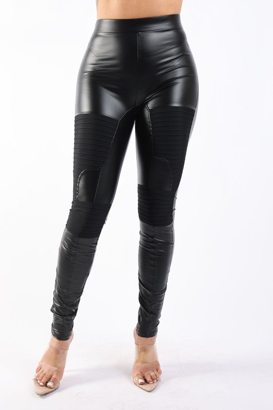Helena Faux Leather Pant ( Black)