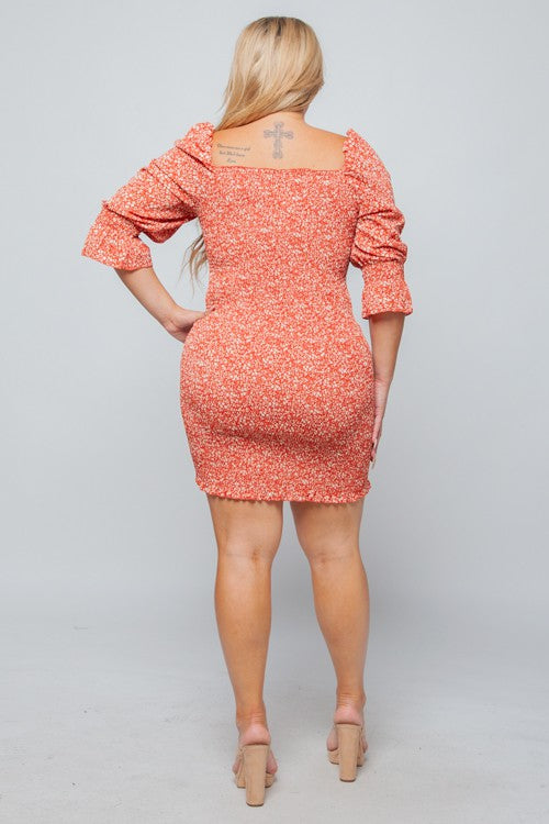 Chrisy Floral Ruched  Dress