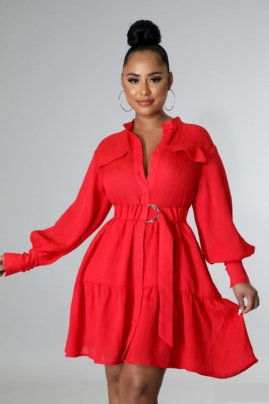 Paris Cutie Dress Red