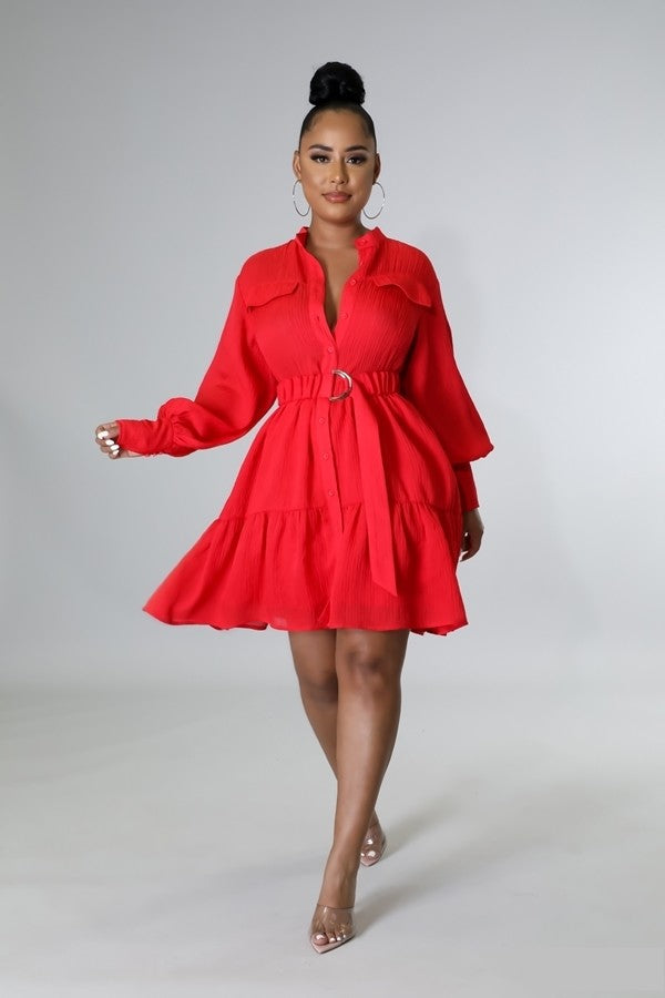 Paris Cutie Dress Red