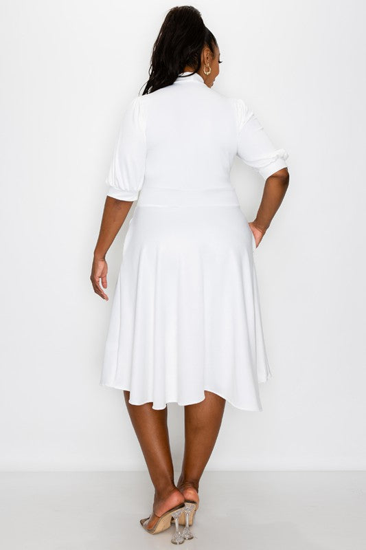 Evy Bow -Tie Plus Size Dress